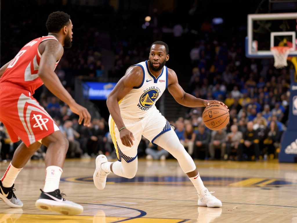 勇士大胜火箭，格林镜头前霸气喊晚安休斯顿