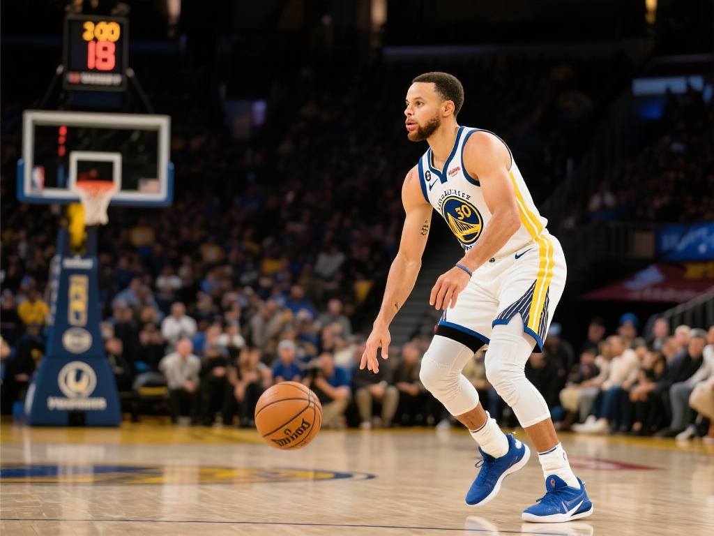 不妨以NBA历史上的经典三分英雄库里为例